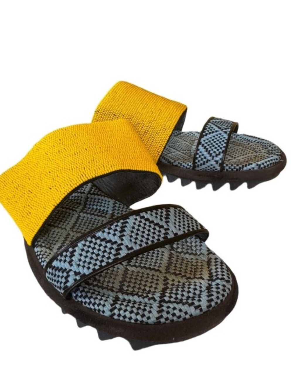 Dries Van Noten Vibram Sandals Shoe Beaded Womens 9 39